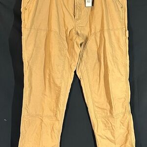 Alpine Design Men’s Utility Pants 42x30 Brown Khaki NWT Organic Cotton